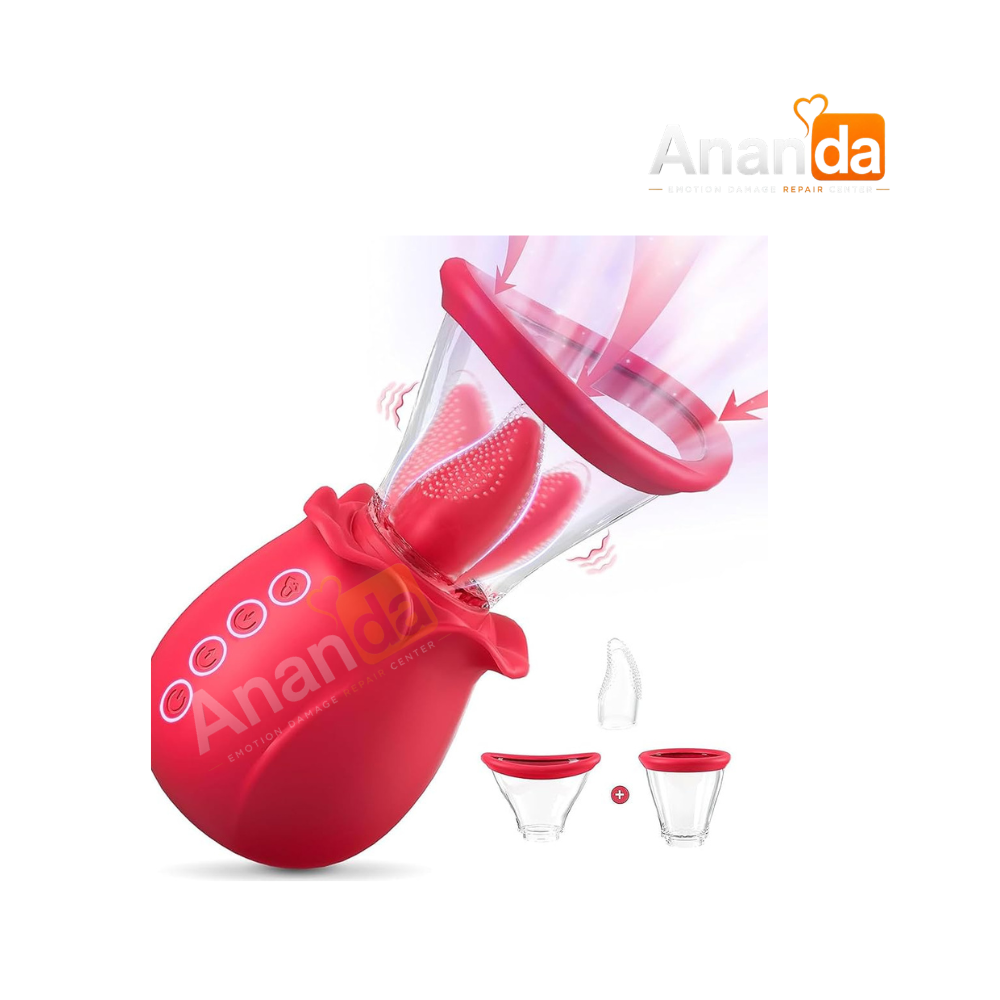 Rose Vibrator | Sucking and licking Stimulator | female Sex Toy